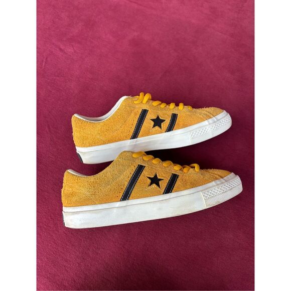 Converse Men's Yellow One Star Academy Pro Suede Lace Up Sneakers Size 7.5 - Picture 3 of 6